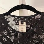 ABS Allen Schwartz Vintage Y2K Sheer Lace Pencil Dress Size P Black Photo 10