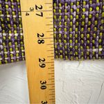 Chico's Purple Green Tweed Plaid Blazer Jacket Womens L Preppy Longline Fall Photo 5