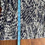 Garnet Hill  Leopard Cheetah Print Merino Wool Crewneck Sweater‎ M Navy Cream Photo 6