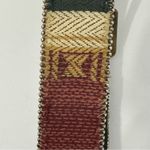 Absolutely Fresh Blue and Red Tartan Belt with Gold Buckle Photo 8