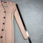 SheIn Button Front Dress Women Medium Ribbed Knit Long Sleeve Bodycon‎ Photo 3