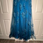 La Femme • Gown Formal Dress • Tulle Embroidered Rhinestones • Floral • Size 10 Photo 7