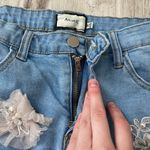 ACME Denim Floral Jean Mid Rise Shorts Size Medium Photo 4