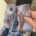 Cloth & Stone Anthropologie  Aberdeen Plaid Fringe Hem Button Down Top Size XS Photo 11