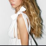 ZARA  poplin top with bow tie Photo 1