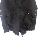 No Boundaries  Women's Size‎ Large 11-13 Black Distressed Overall Shorts Photo 2