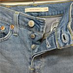 Levi's  Wedgie‎ Skinny 24 Denim Medium Wash High Waisted Jeans Raw Hem Button Fly Photo 10