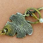 Vintage white pearls with gold crystal breads Necklace and Bracelet set Photo 6