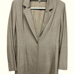 Anne Klein  Vintage Tan‎ Long Wool Blend Tailored Blazer Jacket Size 10 Photo 0