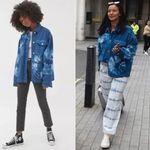 Urban Outfitters NEW BDG Blogger Fav Oversized Blue Tie-dye Denim Shirt Jacket New without tag Photo 1