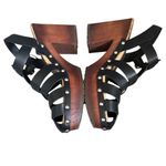 Kork-Ease KORKS Whitney Platform Caged Chunky Heel Sandal Black Size 6 Photo 1