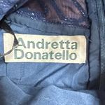 Andretta Donatello Cobalt Blue Vintage Beaded 100% Silk Gown Prom size small Photo 7