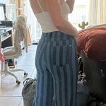 7 For All Mankind Striped Crop Jeans Photo 2