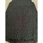 Madewell  100% Silk Star Print Gold Button V Neck Lined Sleeveless Dress Black M Photo 7