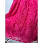 LOUNA Pink Lace Empire Waist Scoop Neck Lace Detail Babydoll Mini Dress Size M Size M Photo 9