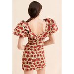 Sister Jane Shirley Poppy Tapestry Dress Puff Sleeve Mini Garden Cottage Prairie Red Size XS Photo 2