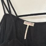 Free People  black strappy cutout flowy lace hem tank Photo 7