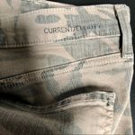 Current/Elliott Silverlake Camo Denim Jeans Zippered Hem Moto Olive Green Tan 29 Photo 9