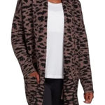 CALIA Carrie Underwood Knit Cardigan Oversized Chunky Size 2XL XXL Animal Print Black Photo 0