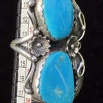 Navajo Handmade Ring 925 Silver Tuquoise sz 7 Artist Signed Peterson Johnson Photo 11