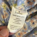 Lulus  Sunny Bliss Blue Floral French Knot Tiered Belted Maxi Dress Womens Large Photo 8