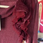 Deletta  Anthropologie New Medium Long Sleeve Opelia Wine Bordeaux Top old money Photo 5