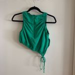 ZARA  EMERALD GREEN ASYMMETRICAL CTOP TOP Photo 11