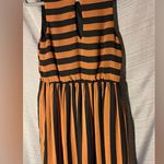 Audrey 3+1 Stripe Polyester Dress Size Small Black/Brown Photo 2