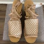 Wild Pair Blush Tie-Up Platform Wedges Photo 4