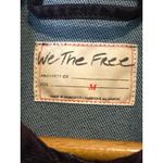 Free People We The Free Suzy Flocked Denim Jacket NWT Wine Burgundy Size M Photo 4