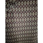 Stylus Teal Geometric Print V Neck Blouse Womens Size Medium Sheer Sleeve Top Blue Photo 2