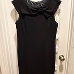 Sandra Darren New  Black Mini Dress with Bow Accent size 16 Photo 0