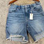 Good American NWT Women’s Good 90s Icon Bermuda Denim Shorts in Indigo 12/31 Photo 4
