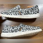 Hey Dude Women's Size 8 Misty Woven Cheetah Grey Slip On Shoes Photo 1