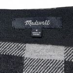 Madewell  Grey and Black Plaid Skater Mini Skirt Wool Blend Back Zipper Size 8 EUC  Photo 3