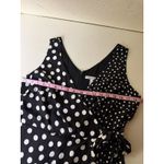 Bravissimo Faux Wrap Dress Womens 12 Black White Polka Dot Super Curvy Midi Photo 4