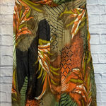 Tropical Print Dress Orange Size XS Photo 0