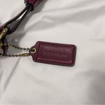 Coach Colette Signature Shoulder Bag Red Brown Leather Jacquard F23072 East West Photo 5