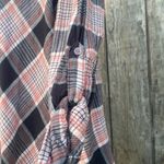 Billabong  Pink Plaid Open Cardigan Size S Photo 4