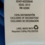 Attention  Blouse Womens ‎ Solid blue Embroidered Trim Cap Sleeve V Neck size XL. Photo 4