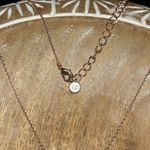 LC Lauren Conrad Semi Precious White Stone Rose Gold Tone Necklace Photo 3