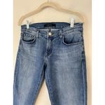 J Brand  Sadey Slim Straight Jeans In Naive Wash Size 25 Raw Hem Stretchy Crop Photo 2