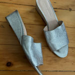 Loeffler Randall ☀️3/$25  Tilly Slide Silver Size 8 wedge Photo 0