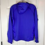 Nike 1/4 Zip Hooded SweatShirt Blue Size Medium Fleece Lined Excellent Cond Photo 2