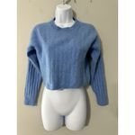 Naadam Lightweight Ribbed Cashmere Cropped Sweater Baby Blue Size M Size M Photo 1