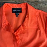 Donna Morgan Larisa Utility Button Front Tie Shirt Dress in Tigerlilly Sz 10 ๐งก๐ Photo 7