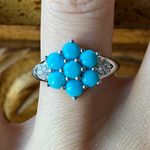 Sleeping Beauty Turquoise Sterling Silver Ring Size 7 Blue Photo 0