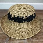 Steve Madden Boho 100% Paper Yarn Straw Crochet Summer Hat, OS Photo 0