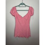 superdown Revolve Pink Ruffle Mini Dress Pink Sz S Milkmaid Sleeves Photo 1