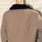 Cimmaron Dress Vintage 1990s Tan Blazer Faux Fur Collar 16P Petite Photo 6
